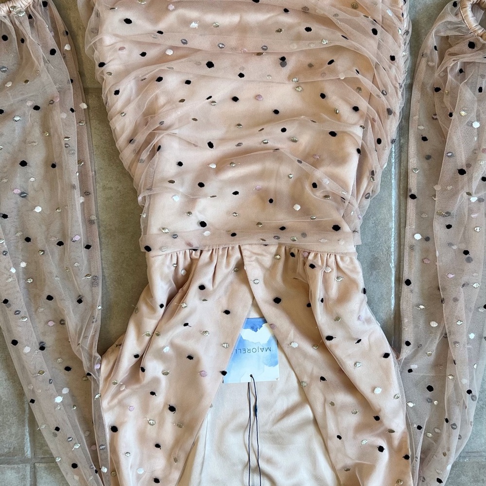 Revolve Majorelle Pink Sheer Plunge Mindress